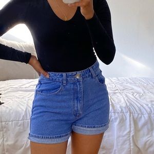 Princess Polly Swalla Shorts Blue Denim 